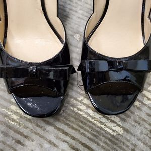 Talbots Patent Leather Peep Toe Wedges